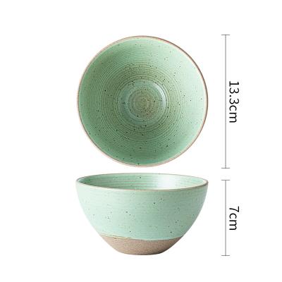 China Japanese Style Noodle Rice Soup Meal Bowl Large Capacity Tableware Viable Hot Selling Ceramic Bowl for sale