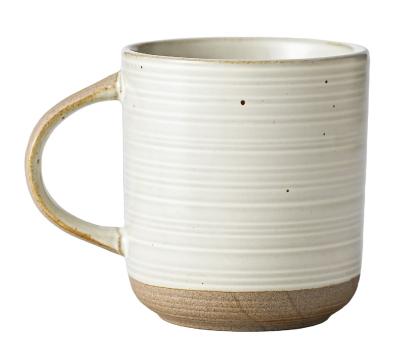 China Sustainable New Line Yellow Stoneware Travel Mug Stoneware Design Stoneware Circle Mug for sale