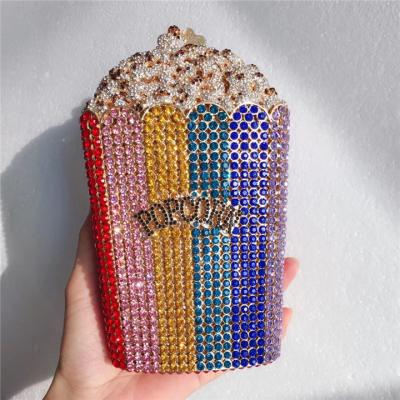 China Purses and Purses Ice Cream Cupcake Hand Purse Rainbow Crystal Stone Evening Clutch Thank You Come Again Rhinestone Purse for sale