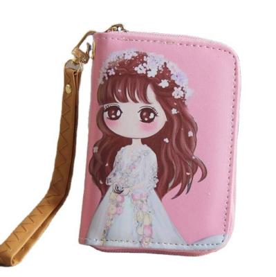 China Waterproof Cheap Leather Free Women Card Small Dollar Bear Minimalist PU Selling Wallet for sale