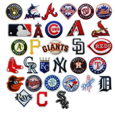 China The Other Major League Team Logo Baseball Applique Iron On Embroidery Patches Set For Apparel Hat for sale