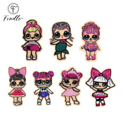 China 2020 Factory OEM Viable Hot Selling Custom Little Girl Doll Sequin Patches for sale