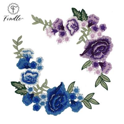 China 2020 3d flower eco-friendly wholesale custom patch embroidery design for sale