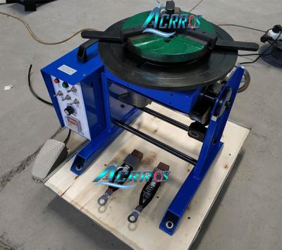 China Machinery Repair Shops 300 Kg Capacity Turntable 220V Pipe Welder Positioner Welding With Auto Chuck 400Mm for sale