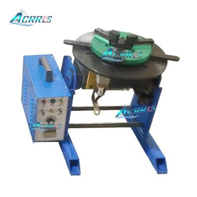 China Hotels Automatic Rotary Welding Positioner Small Welding Turntable With Chuck for sale