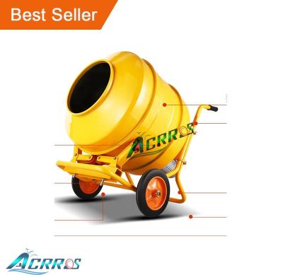 China Construction Industry Portable Diesel Start 350L 2 Wheels Mini Mobile Concrete Mixer With Electric CE for sale