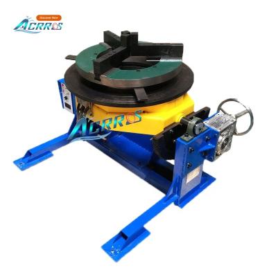 China Building Material Stores Automatic Welding Table 600kg Rotary Welding Positioner With 500mm Chuck for sale