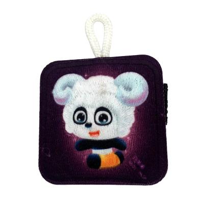 China Sustainable Design High Quality Customized Animal Embroidery Customized Embroidery Double Sides Key Chain Patches for sale