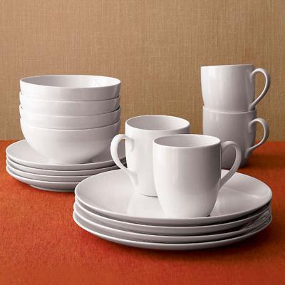 China Cheap Viable 16/20pcs Porcelain Decal Material Dinnerware Set With Printing Plate for sale