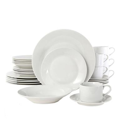 China Sustainable Hot Sale 16 pcs / 4 People White Porcelain Dinner Set , Cheap Ceramic Dinnerware Set for sale