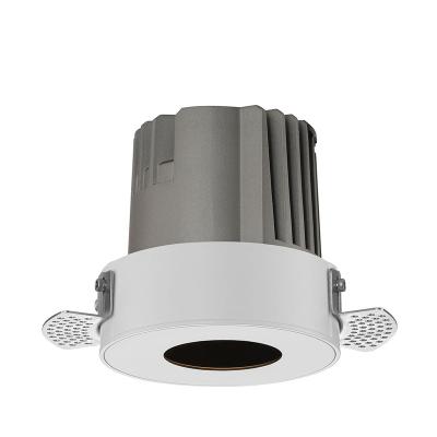 China 7W 10W Trimless Hotel CRI 90 Recess Ceiling Lamp COB LED Industrial Anti-glare Spotlight Downlight Small Mini Spot Down Light Round Dimmable for sale