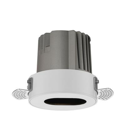 China Industrial 7W 10W Trimless 5 10 15 24 38 Small Mini Spot Light Round COB LED Spotlight Dimmable DALI Hotel Recess Ceiling Lamp 60 Degree for sale