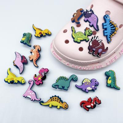 China Factory Direct New Factory Style PVC Cartoon Jurassic Croc Dinosaur Croc Waterproof Fast Shipping Decorative Shoes Charms for sale