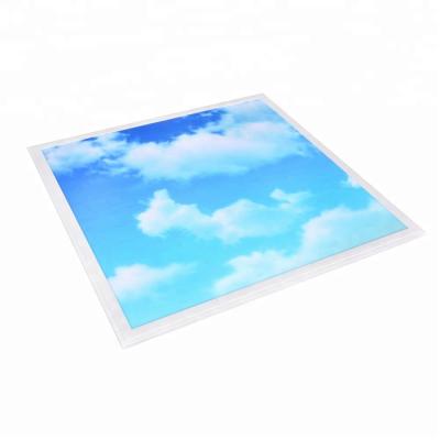 China Office Sky Blue LED Panel Light Plate Ceiling Office Living Room Decorative Shopping Hall Lighting for sale