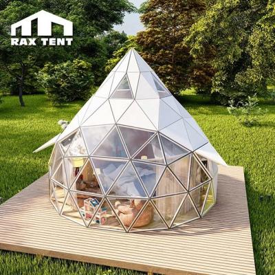 China 100% Waterproof Top Glass Dome Tent For Glamping And Event With Customized Bathroom for sale