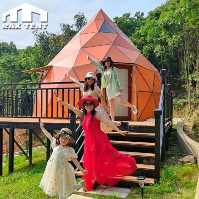 China Waterproof Fishing Shape Glass Glamping Tent With Bathroom For Airbnb Luxury Hotel for sale