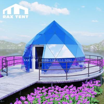 China Luxury hotel glamping tent and resort RAX TENT 6m Zome geodesic tent for luxury Glamping hotel tent with 100% tempered glass soundproof exclusive design for sale