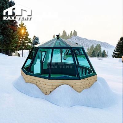 China Fire Retardant (DIN4102 5M Glass Igloo Aurora Dome in Finland Arctic Holiday Resort for sale