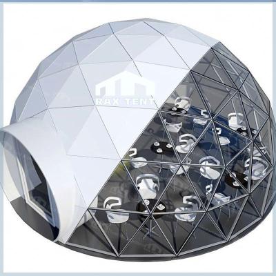 China Water render 6m/8m/10m geodesic dome tent glass dome tent for home and cafe restaurant with 15-20 years lifespan resistant at factory price for sale