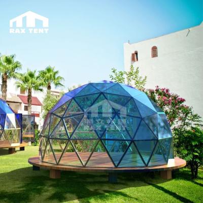 China Hotel China Manufacturer 4M To 30M Glass Dome House For Outdoor Party And Family Resort With Aluminum Frame And Tempered Glass for sale