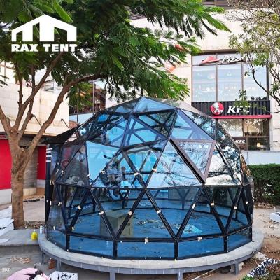 China Water render RAX TENT Gedesic glass dome tent for restaurant and cafe with double layer resistant tempered glass for sale