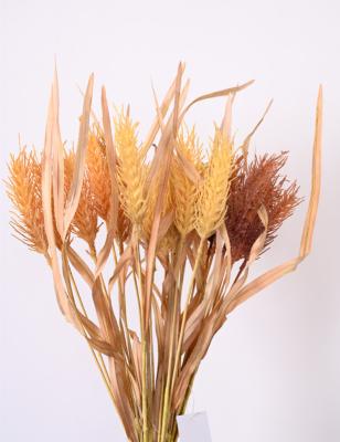 China KenStar Plant Autumn Harvest Eco-friendly Artificial Decorative Simulation Kharif Artificial Flower Wheat Clusters X6 for sale