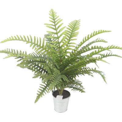 China Decorative Garden Wedding Decoration Floral Shrubs Leaves Spray Boston Artificial Fern Greenery Plant for sale