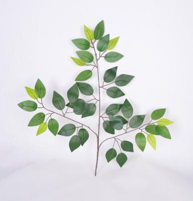 China Hot Sale Manufacture Good Quality Green Artificial Tree Leaves Ficus Leaf for sale