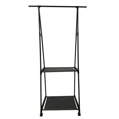 China Traditional Wholesale Plastic And Iron Pipe Black Portable Clothes Stand Mannequin for sale