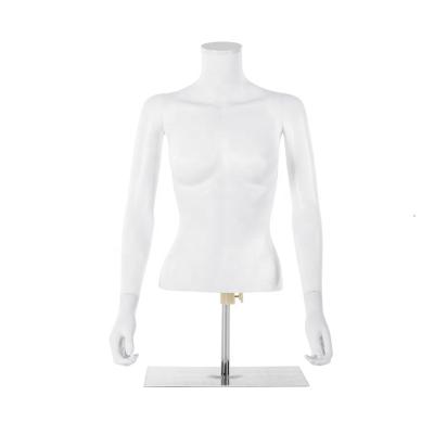 China White Color Bust Window Display Doll Dress Form Form Dress Mannequin Half Body Adjustable Female Doll Clothes for sale