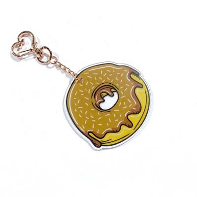 China For Decoration Donuts Glitter Custom Printing Holographic Acrylic Key Chain for sale