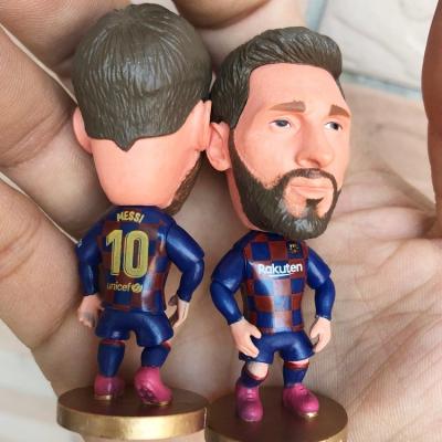 China Collectable Number 10 Barcelona Lionel Messi Dolls Mini Linghu UEFA Soccer Stars Figures Custom Gift Souvenir for sale