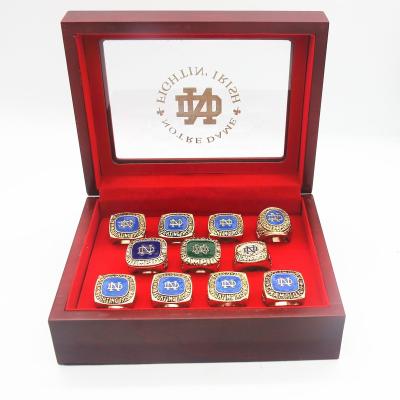 China Linghu Youth University NCAA Notre Dame College Fighting Irish National Association Championship Rings Collegiate Athletic Set for sale