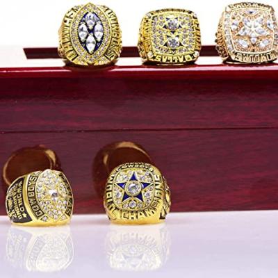 China Linghu 5pcs Youth Mens Sports Champion Ring NFL Super Bowl Football CLASSIC Custom Championship Rings Dallas Cowboys Ring Set for sale