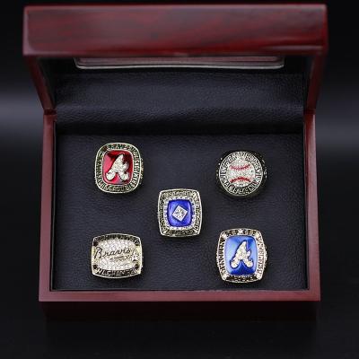 China CLASSIC Custom Champion Ring Major League Baseball Championship Rings 1991 Linghu Youth 1992 1995 1996 1999 Atlanta Braves MLB Ring Set for sale