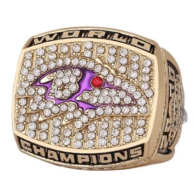 China Linghu CLASSIC Custom Super Bowl Football 35th Rings Show Gift Box NFL Baltimore Ravens 2000-2001 Championship Ring for sale