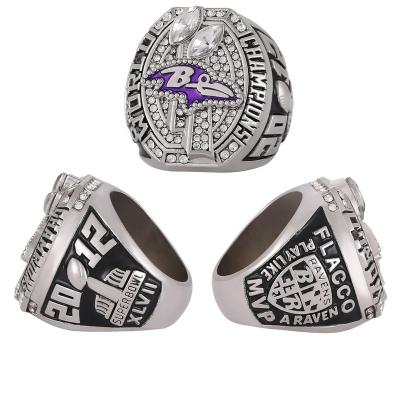 China Linghu CLASSIC Custom Super Bowl 47th Football Rings Show Gift Box NFL Baltimore Ravens 2012-2013 Championship Ring for sale