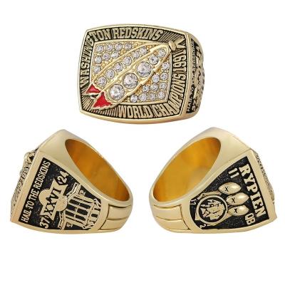 China CLASSIC Custom Linghu 26th Super Bowl Football Rings Show Gift Box NFL 1991-1992 Washington Redskins Championship Ring for sale