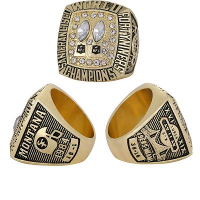 China CLASSIC Custom Linghu 19th Super Bowl Football Rings Show Gift Box NFL San Francisco 49ers 1984-1985 Championship Ring for sale