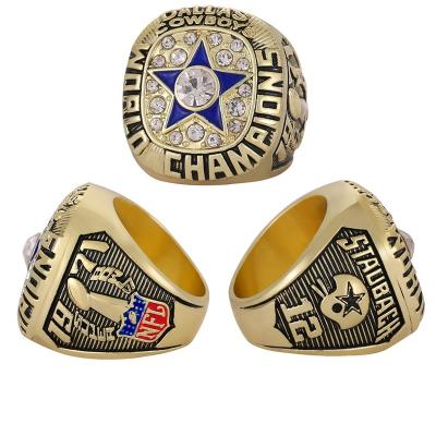 China CLASSIC Custom Linghu 6th Super Bowl Football Rings Show Gift Box NFL 1971-1972 Dallas Cowboys Championship Ring for sale