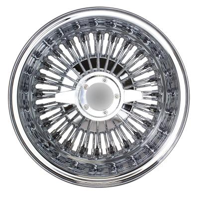 China Steel 16x6 15x6 16 15 Inch 100 72 60 Spoke Knockoffs Chrome Painted First Lace XKE Sedan Curly Steel Wire Straight Wheels For JAGUAR for sale