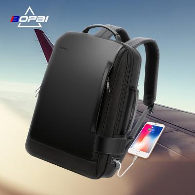 China With USB Bopai Logo USB Charging Travel Custom Theft Business Anti Backpack 15.6 Inch Laptop Pack Bag Men's Notebook Mochila for sale