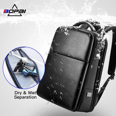 China With USB BOPAI Wholesale Travel Bag Expandable Casual Pack Theft 15.6 Inch Men Anti USB Laptop Backpack for sale