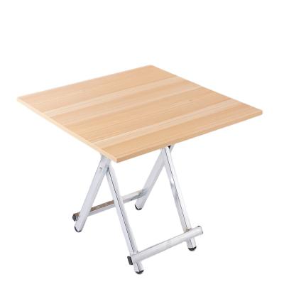 China High quality foldable folding table, iron leg, foldable and portable dining table, easy to move for sale