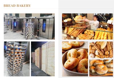 China Wholesale Caterwin Bakery Equipment Hotels Gas Rack Oven Commercial Bread Ovens Baking Machine 64 Industrial Rotary Trays Rotary Oven for sale