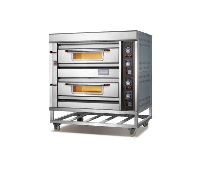 China Caterwin OEM 2 Deck 4 Tray Commercial Kitchen Gas Oven Bakery Machine Equipment Making Oven Bread Cake Deck Oven Bake for sale