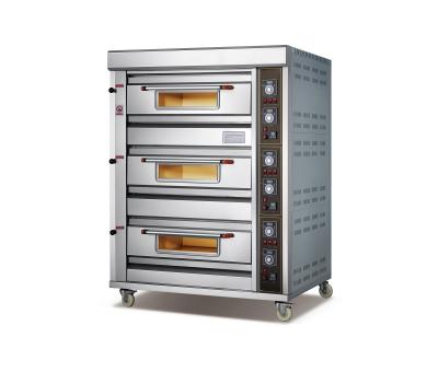 China Bakery Caterwin 3 Deck 6 Tray Gas Oven For Bread /cake/cookie Deck Bakery Equipment Baking Equipment for sale