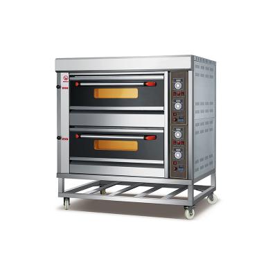 China High Efficiency 2 Deck Electric Tray Bakery Machine Cake Bread Pizza Baking Equipment Commercial Oven for sale