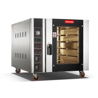 China High Circulation Hot Air Caterwin Electric Convection Oven Synchronized Wholesale Efficient System 5 Trays For Baking Bread for sale