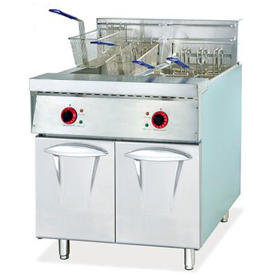 China Trustworthy Superior Standard Wholesale Hotels Double Holding Commercial Chip Fryers Basket for sale